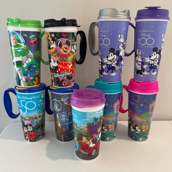 Disney Parks Disney World Resort Travel Mug Cup Hot Pink Lid - Picture 12 of 12